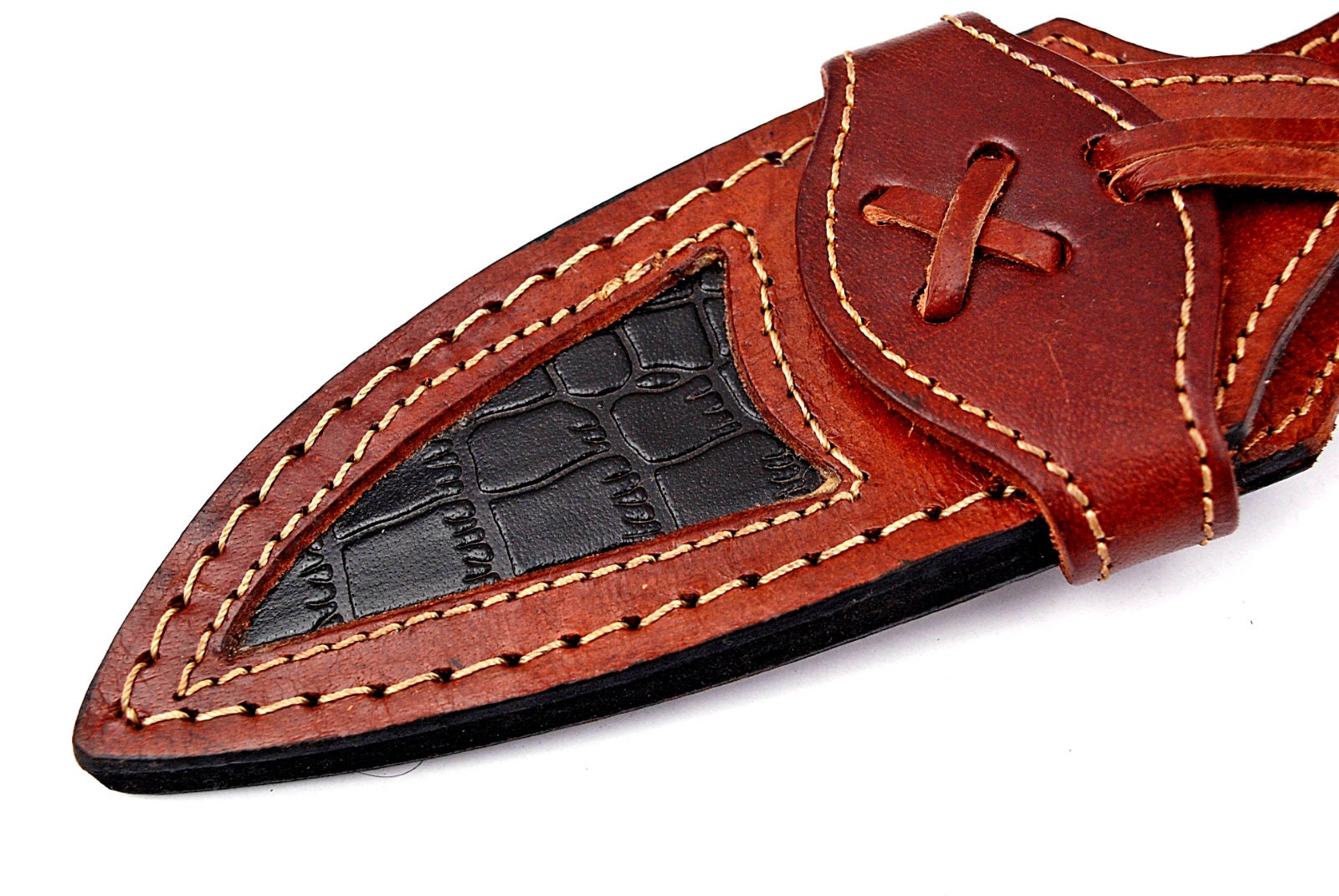 Knife Cover, Leather Sheath Cover for 6 to 8 Inches Knife, Fixed Blade