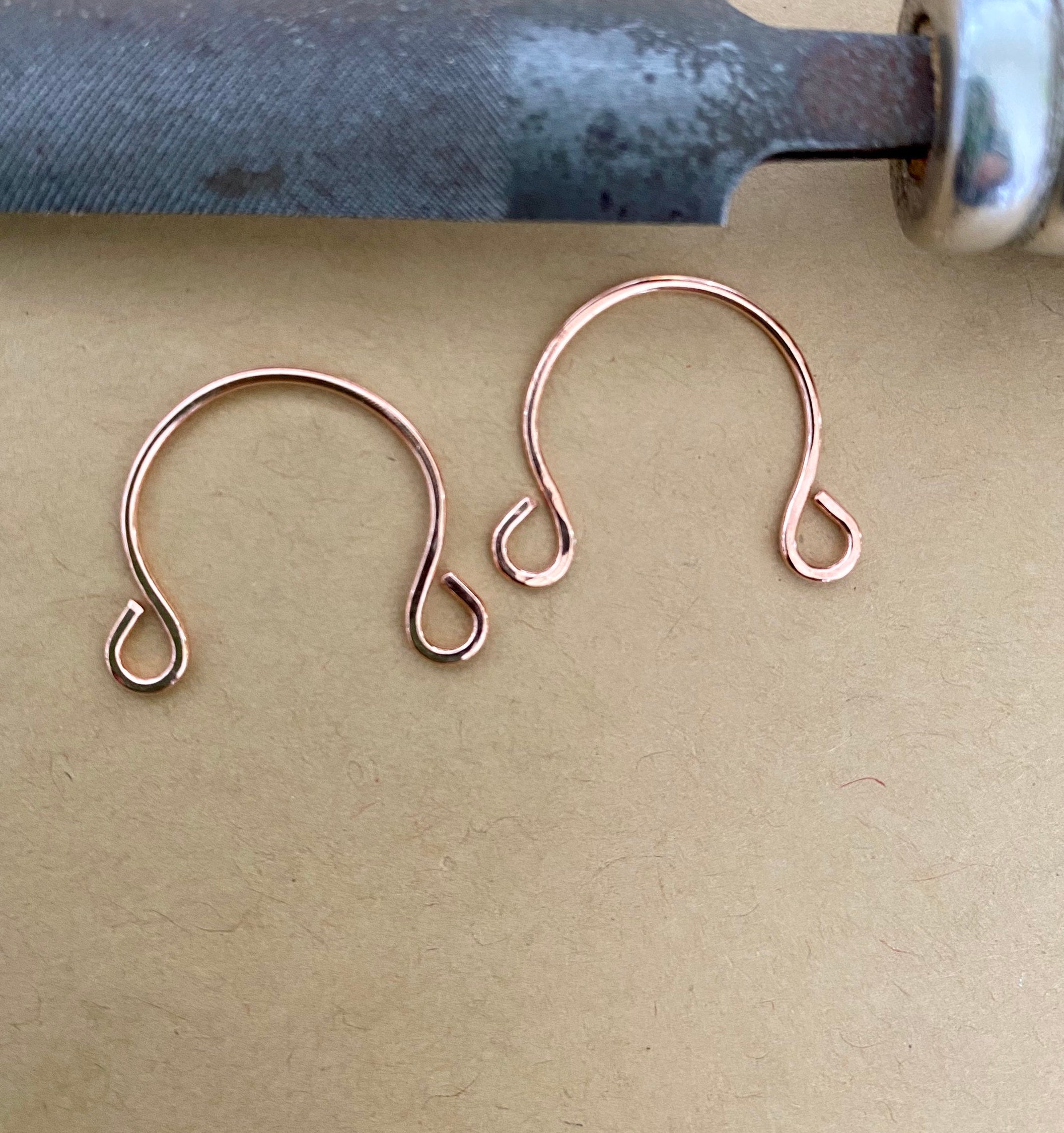 Earrings Ear Hooks & Wires findings. hangers Bare Copper Horseshoe