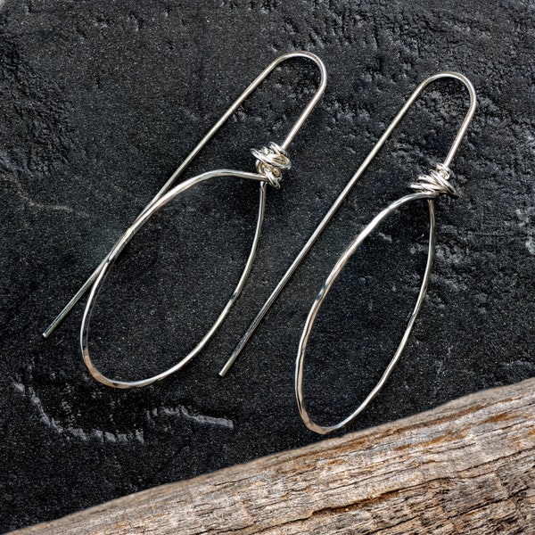 Silver .940 Hoop-Hooks, .8mm/20g, Argentium Silver hoop earwires, nickel-free jewellery supplies, handmade findings.