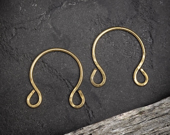 Raw Brass jewellery links, handmade connectors, jewellery findings. 1mm/18guage.