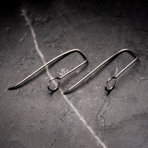 Handmade TITANIUM or NIOBIUM SHEPHERD Hooks / French Hook / Niobium Ear  Wire / Nickel Free. No.00e284 