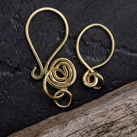 Raw Brass Spiral Clasp Jump rings Handmade Jewellery Making Findings. 18gauge 1mm. Etsy