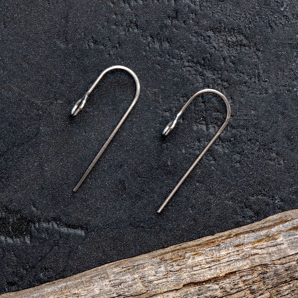 Tiny Titanium Earwires, handmade earring hooks, nickel-free findings, jewellery making.