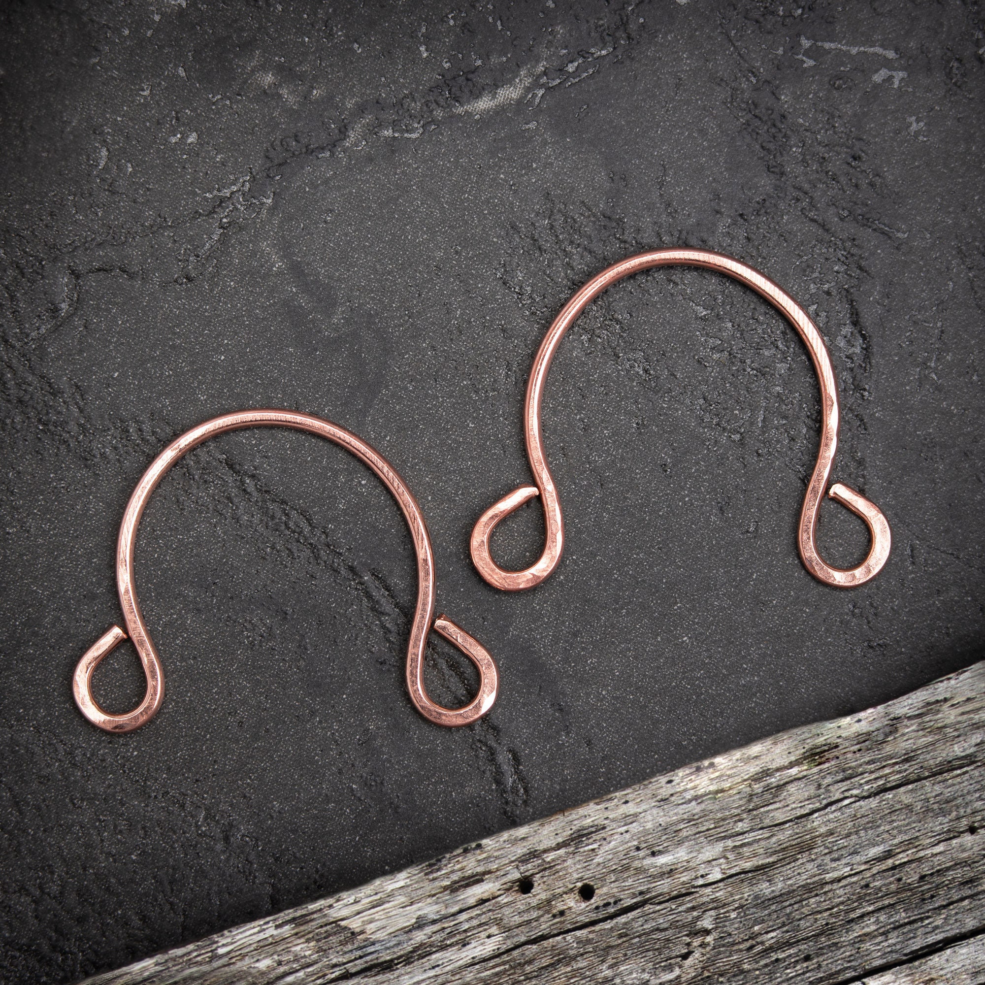 Earrings Ear Hooks & Wires findings. hangers Bare Copper Horseshoe