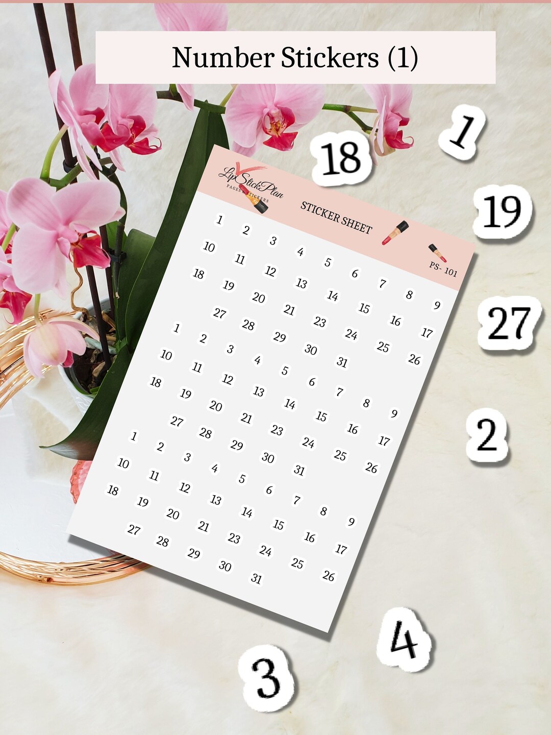 Self Adhesive Numbers Calendar Number Stickers 1 31 Number Sticker