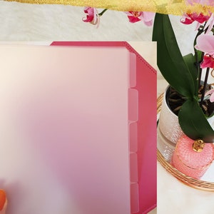 Diviseurs de planificateur personnalisables, diviseurs à onglets givrés A5 avec autocollants en aluminium, ensemble de 6 diviseurs de planificateur (pour s’adapter au planificateur Filofax A5 6 trous)