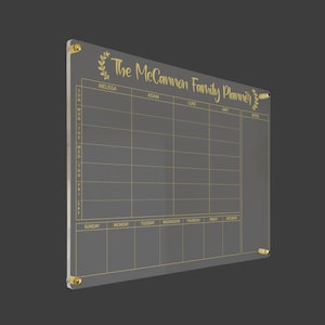 Acrylic Family Planner Family Chore Chart
