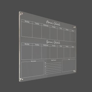 Acrylic Dry Erase Board Weekly Calendar