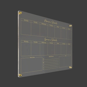 Acrylic Dry Erase Board Weekly Calendar