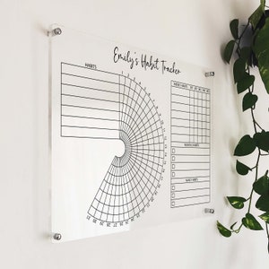 Habit Track - Habit Tracker Planner - Chart Board For Wall Monthly - Personalized Weekly Planner - Dry Erase Board Acrylic Calendar