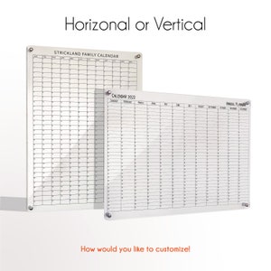 Large Acrylic Yearly Calendar - 2025 Acrylic Reusable Wall Calendar -  Large Acrylic Wall Calendar - Acrylic Calendar Yearly Planner Board