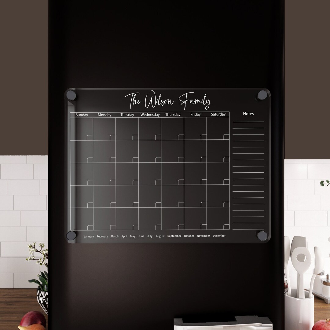 Acrylic Fridge Calendar Acrylic Refrigerator Calendar Etsy