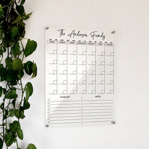 Acrylic Wall Calendar