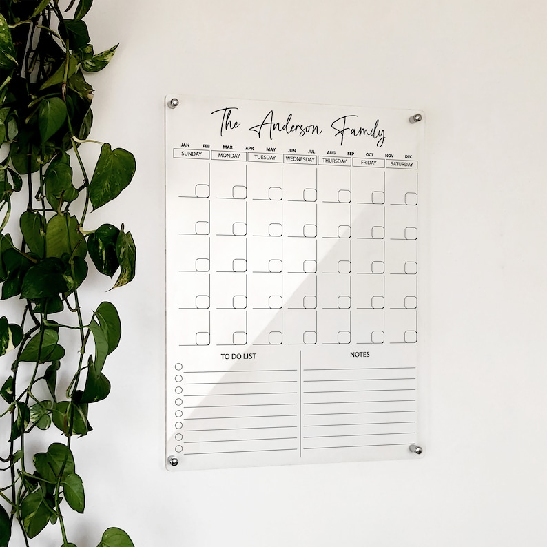 Acrylic Wall Calendar