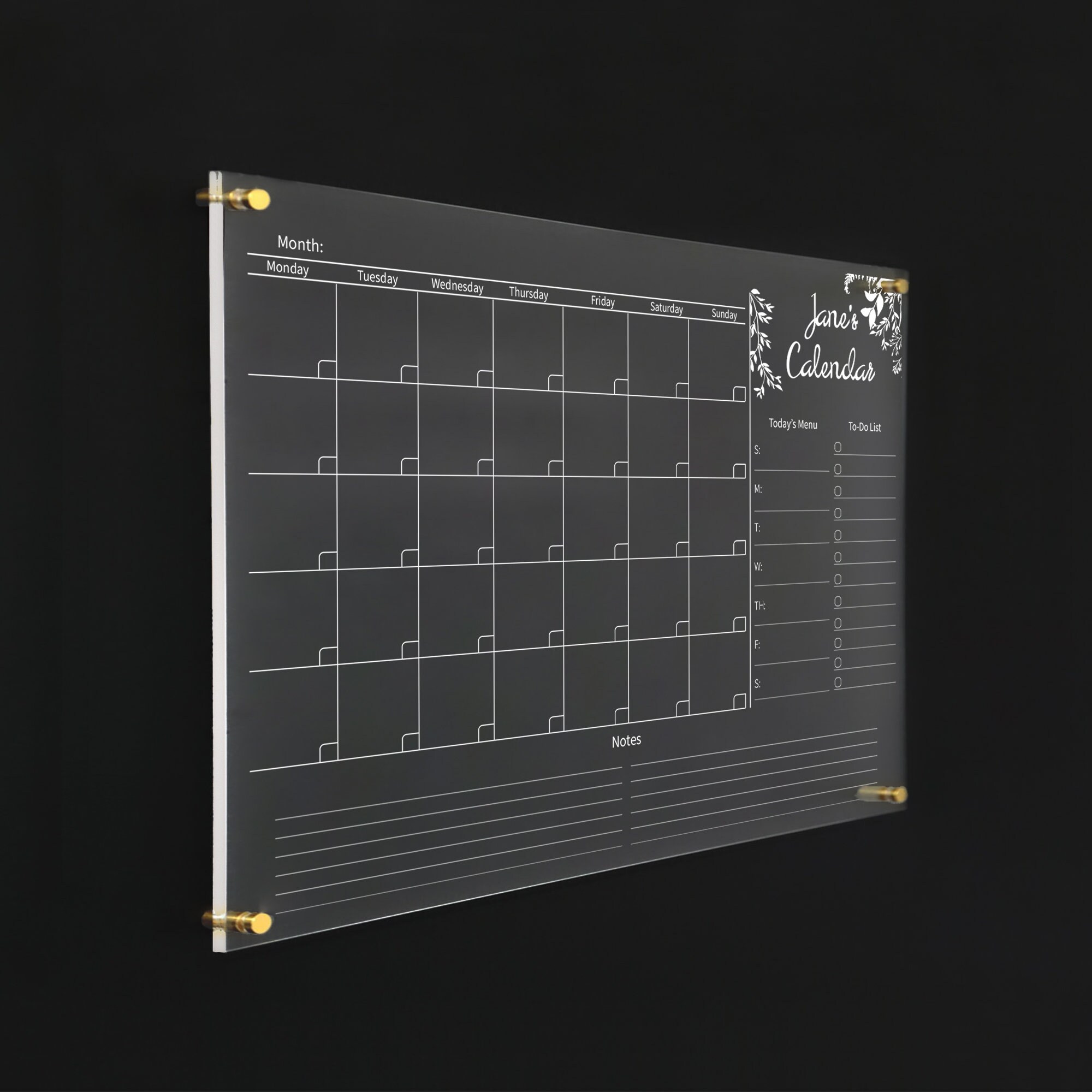 Family Acrylic Calendar Daily Monthly Weekly Acrylic Boards Etsy