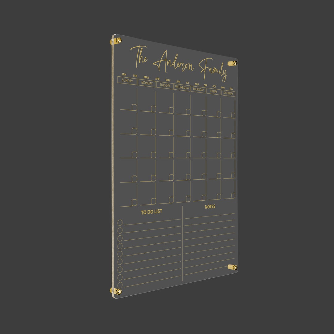 Personalized Acrylic Calendar 2024 Wall Calendar Wall Dry Erase Board