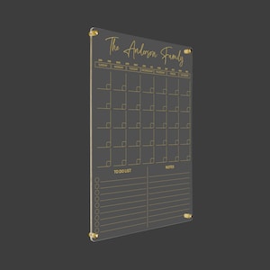 Personalized Acrylic Calendar - 2025 wall calendar - Wall Dry Erase Board with Marker - Acrylic Wall Calendar Vertical