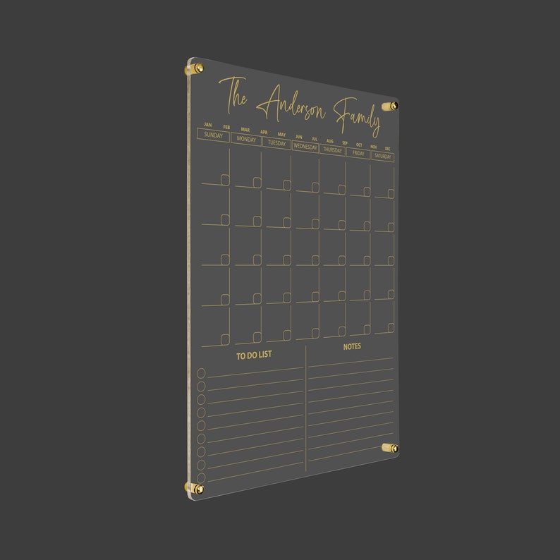 Acrylic Wall Calendar