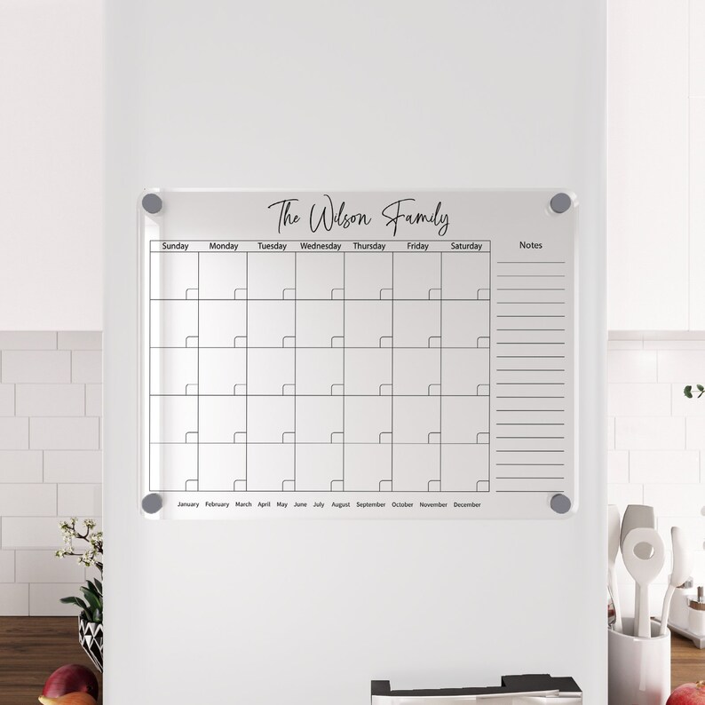 Acrylic Fridge Calendar Acrylic Refrigerator Magnet Calendar Etsy Acrylic Fridge Calendar Acrylic Refrigerator Magnet Calendar Etsy