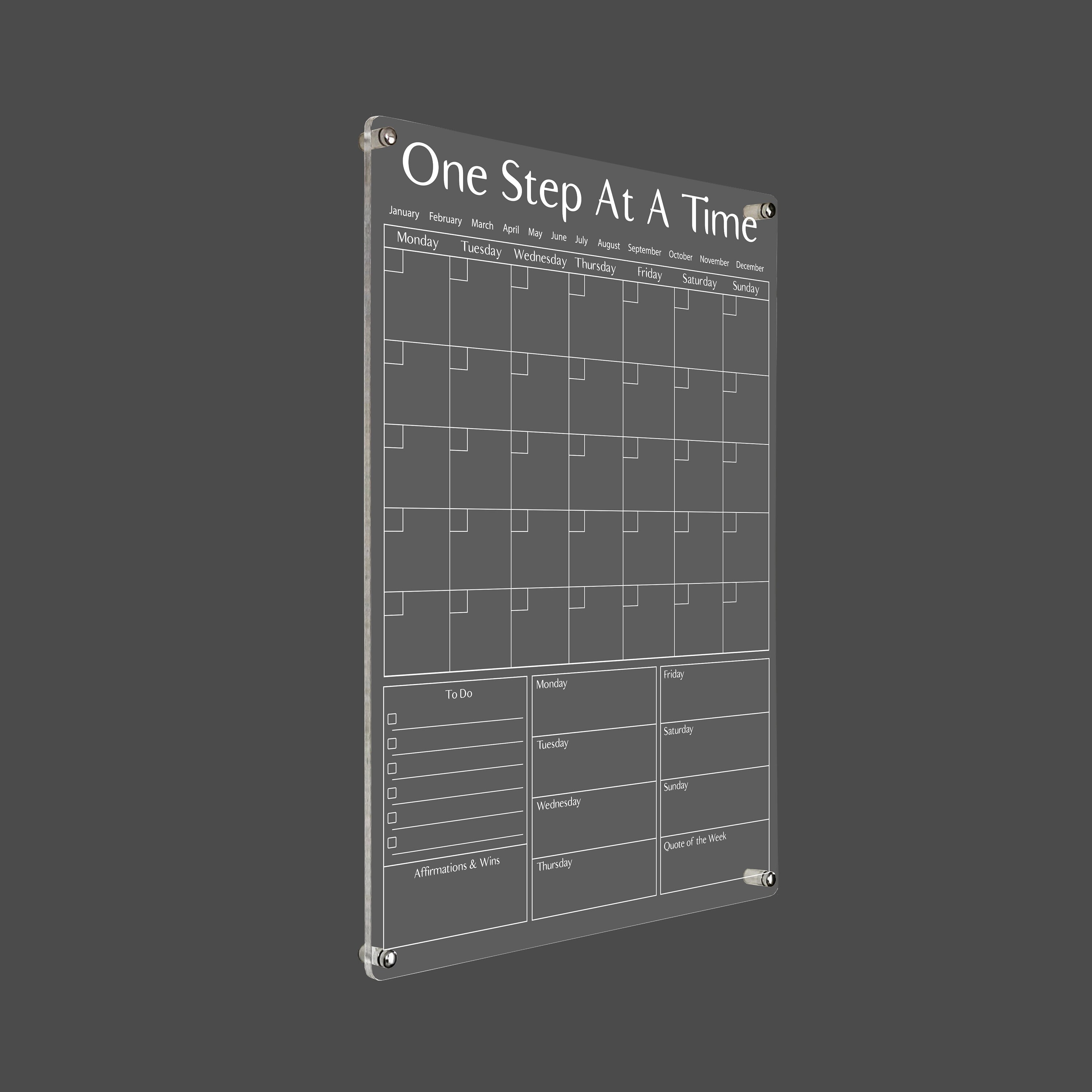 CUSTOMIZABLE Acrylic Calendar Acrylic Wall Calendar 2022 Etsy