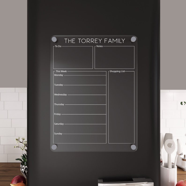 Personalized Fridge Calendar Weekly Etsy