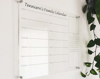 Personalized Acrylic Wall Calendar: Family Command Center
