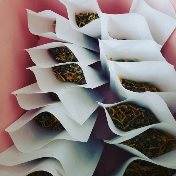 Wholesale/ Bulk V-Steam/Yoni Steam Herb Blends (10) Individual ready to use Large Tea Bags/ made with Tea filter paper Healing Blend only