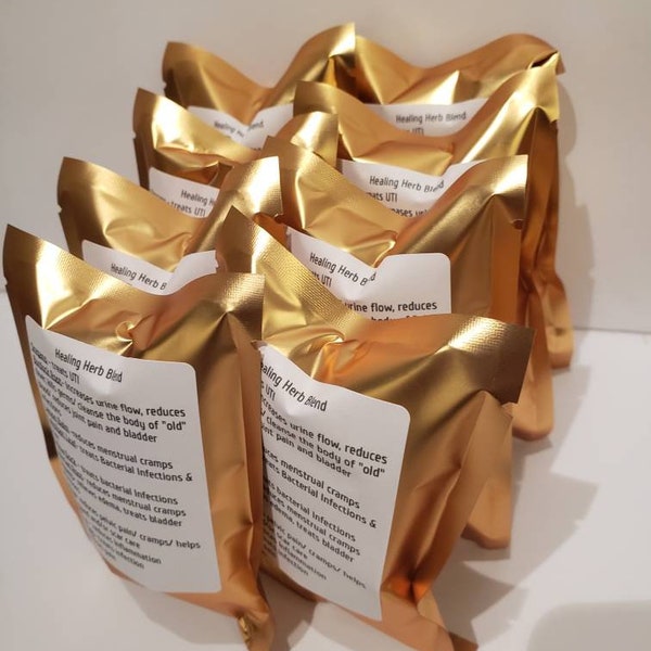 Wholesale V-Steam/Yoni Steam Herb Blends (10) Individual tear open Steam Packets (Gold Pack) Healing Blend