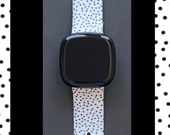 Dots Fitbit Versa 3,4/Fitbit Versa Sense S/L Silicone Cute Polka Dot Watchband Replacement