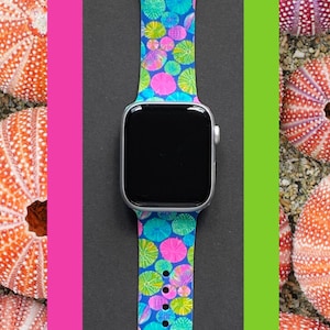 Sea Urchin Beach Watch Band 38mm 40mm 41mm 42mm 44mm 45mm S/M M/L Series 1,2,3,4,5,6,7,8,9 Silicone Summer Beach Watchband Replacement