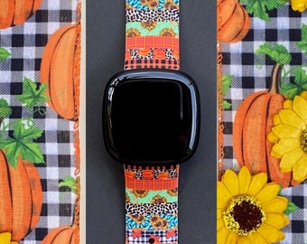 Autumn Fitbit Versa 3,4/Fitbit Versa Sense S/L Silicone Fall Autumn Cute Thanksgiving Watchband Replacement