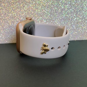 Bee Stud Watch Band Charm for Apple Watch, Fitbit, Watch Sports Band Charms, Apple Watch Accessories, Apple Watch Jewelry, Watch Charms