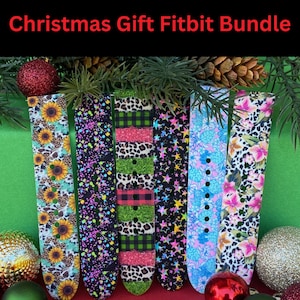 Christmas Gift Bundle Fitbit Versa 1/Versa 2/Versa Lite S/L Silicone Engraved Cute Watchband Replacement