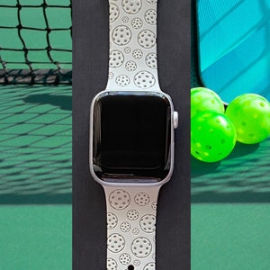 Pickleball Watch Band 38mm 40mm 41mm 42mm 44mm 45mm S/M M/L Series 3,4,5,6,7 Engraved Sport Watchband Replacement