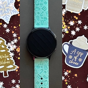 Winter Samsung Galaxy Watch Band 20mm Cute Christmas Snow Winter Watchband Replacement