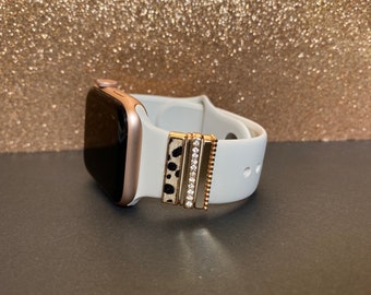 Leopard Stackable Watch Band Charms for Apple Watch, Fitbit, Watch Sports Band Charms, Apple Watch Accessories, Apple Watch Jewelry