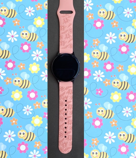 Bee Floral Watch Band 20mm Cute Spring Floral Watchband  display picture 1