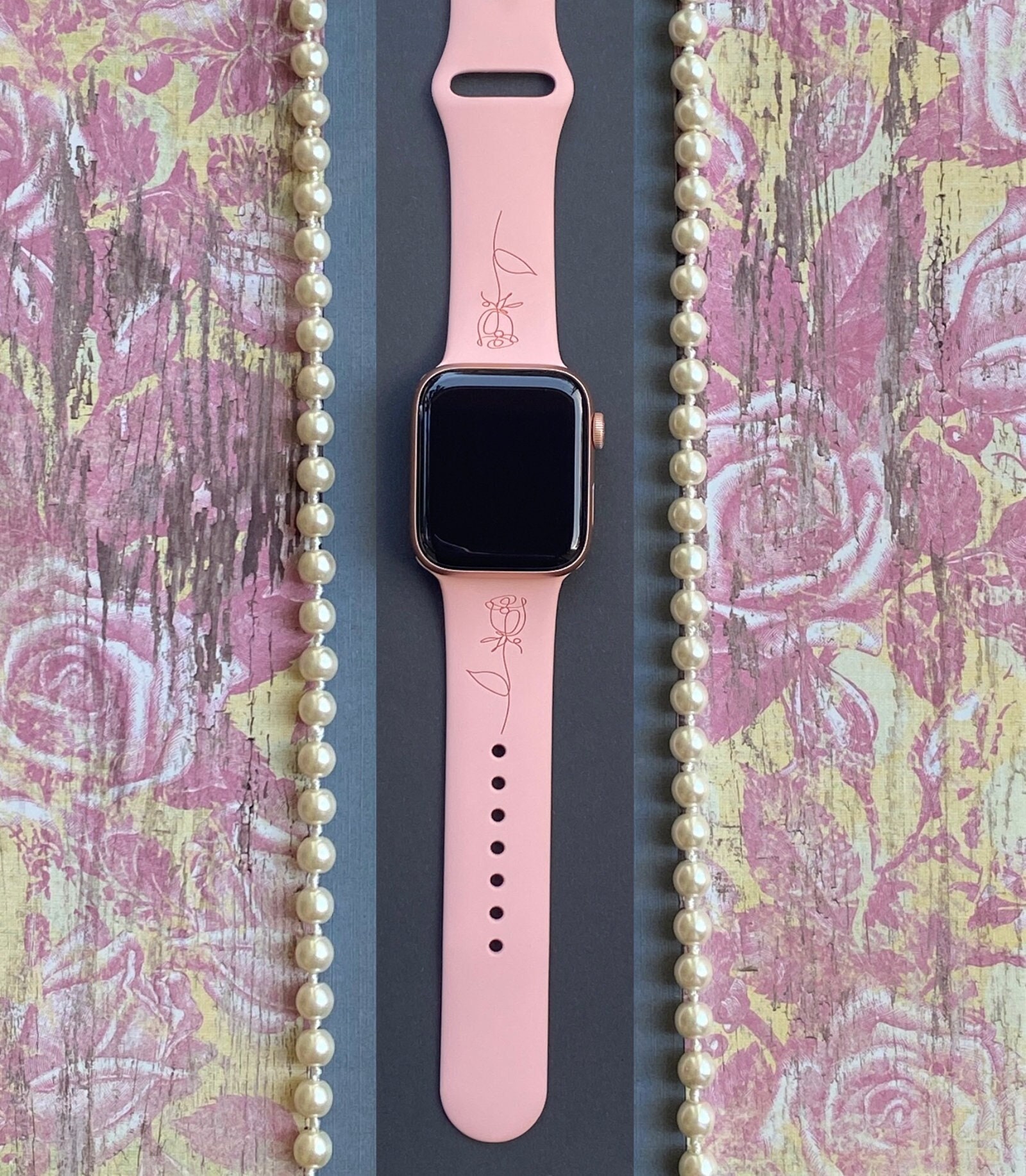 Rose Watch Band 38mm 40mm 41mm 42mm 44mm 45mm S/M M/L Series 