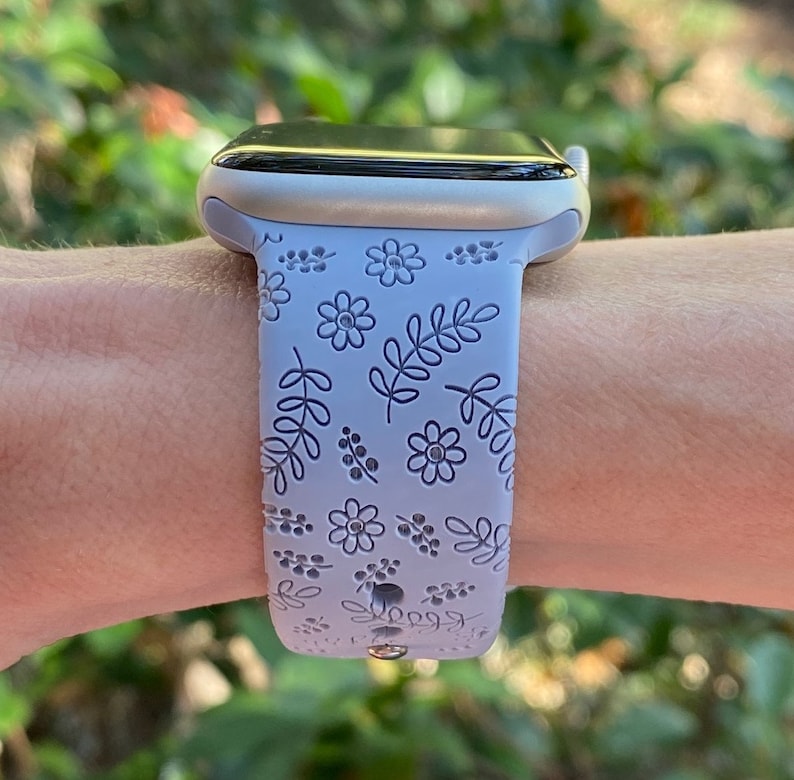 Flower and Leaves Watch Band 38mm 40mm 41mm 42mm 44mm 45mm S/M Etsy