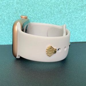 Seashell Watch Band Charm for Apple Watch, Fitbit, Watch Sports Band Charms, Apple Watch Accessories, Apple Watch Jewelry, Watch Charms