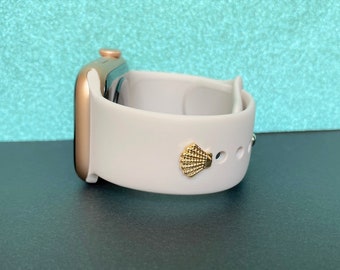 Seashell Watch Band Charm for Apple Watch, Fitbit, Watch Sports Band Charms, Apple Watch Accessories, Apple Watch Jewelry, Watch Charms