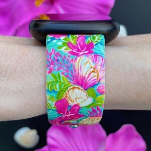 Seashell Fitbit Versa 1/Versa 2/Versa Lite S/L Silicone Engraved Cute Beach Ocean Summer Watchband Replacement bild 2