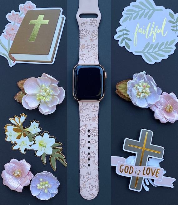 Floral Faith Watch Band 38mm 40mm 41mm 42mm 44mm 45mm S M M L