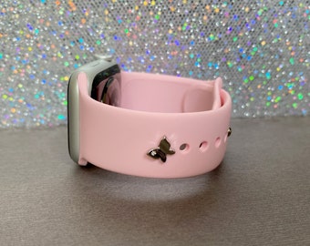 Butterfly Stud Watch Band Charm for Apple Watch, Fitbit, Watch Sports Band Charms, Apple Watch Accessories, Apple Watch Jewelry, Charms