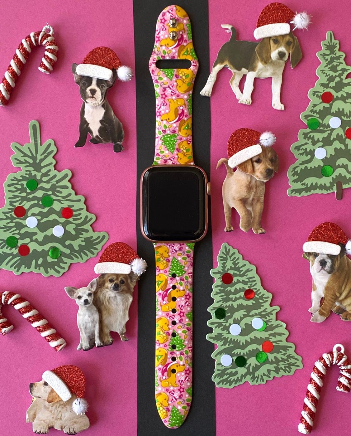 Christmas Tree Apple Watch Bands Holiday Christmas Silver Magic
