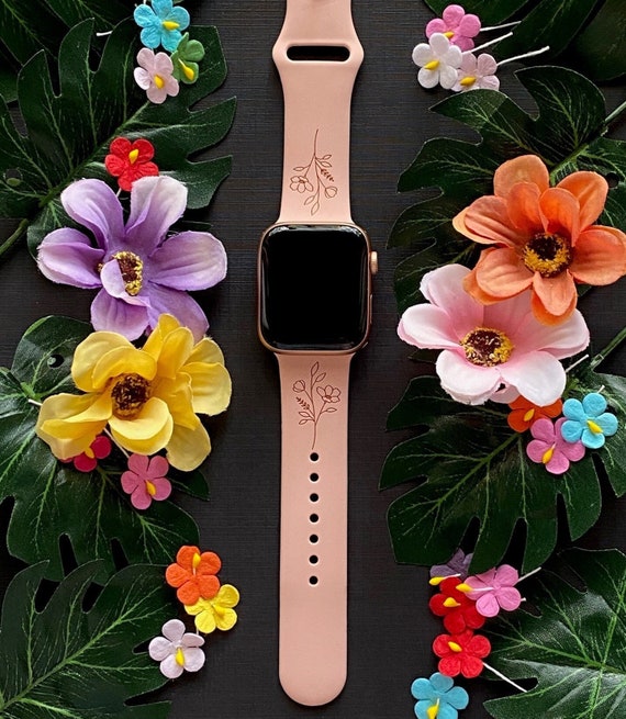 Tropical Flower Watch Band 38mm 40mm 41mm 42mm 44mm 45mm S/M - Etsy