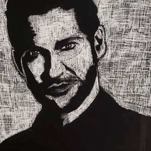 Lucifer Scratchboard