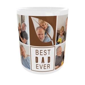 Customised Father&#39;s Day photo collage gift mug for Dad | Personalised Birthday Mug for Daddy | Dad Birthday gift