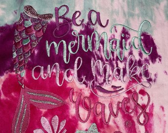 Tie Dye Denim Chaqueta Mermaid Diseño