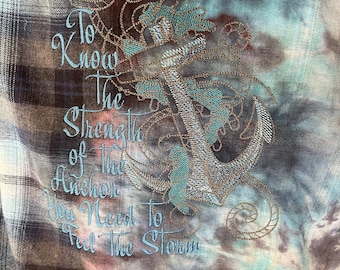 Tie Dye Diseño de anclaje de franela